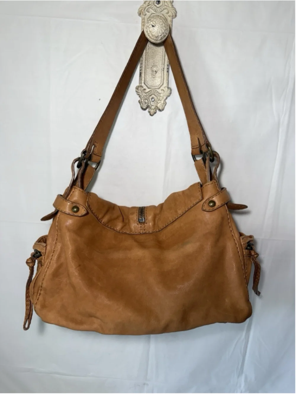 KOOBA Slouchy Leather Hobo Shoulder Bag Boho Large